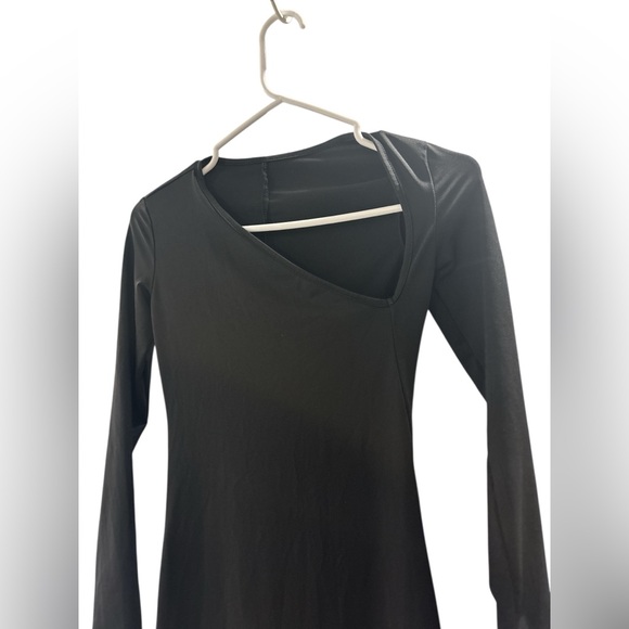 SHEIN One-Shoulder Long Sleeve Bodycon Maxi Dress – Black – Size US 0 - Picture 4 of 4